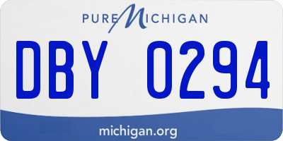 MI license plate DBY0294