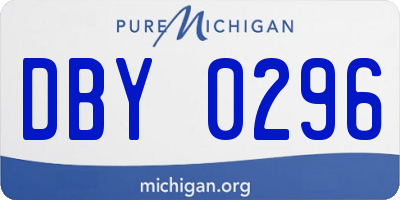 MI license plate DBY0296