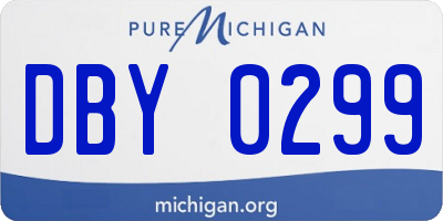 MI license plate DBY0299