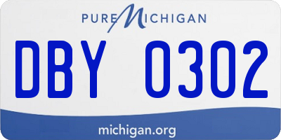 MI license plate DBY0302