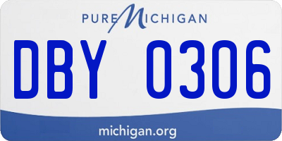 MI license plate DBY0306