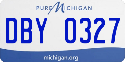 MI license plate DBY0327