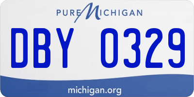 MI license plate DBY0329