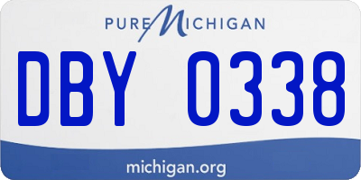 MI license plate DBY0338