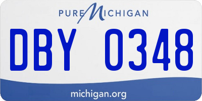 MI license plate DBY0348