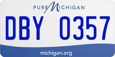 MI license plate DBY0357
