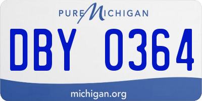 MI license plate DBY0364