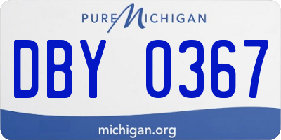 MI license plate DBY0367