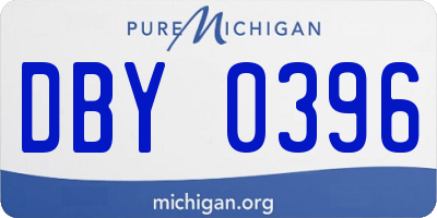 MI license plate DBY0396