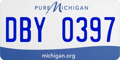 MI license plate DBY0397