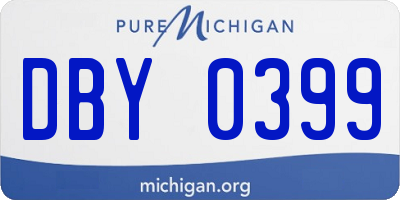MI license plate DBY0399