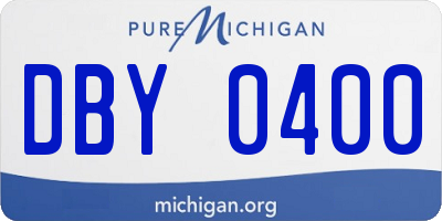 MI license plate DBY0400