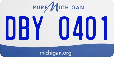 MI license plate DBY0401