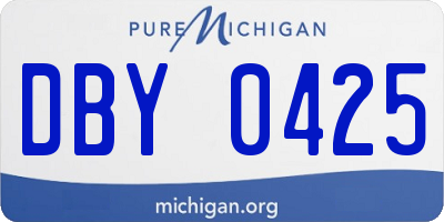 MI license plate DBY0425