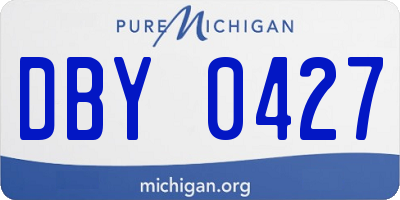 MI license plate DBY0427