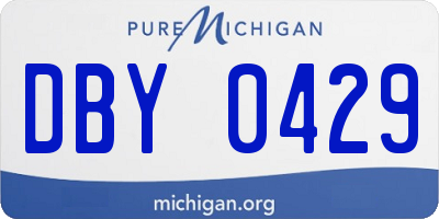 MI license plate DBY0429