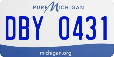 MI license plate DBY0431