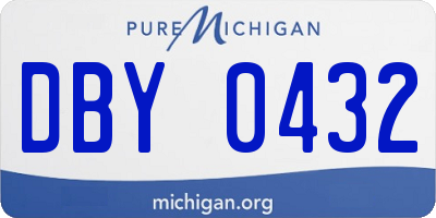 MI license plate DBY0432