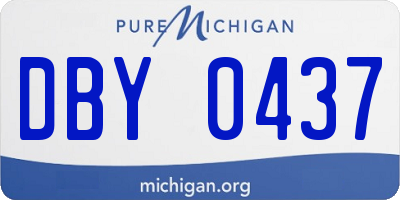 MI license plate DBY0437