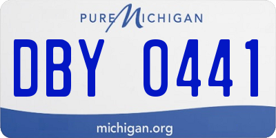 MI license plate DBY0441