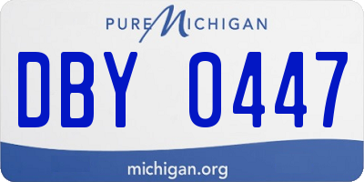 MI license plate DBY0447