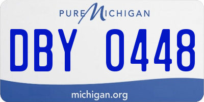 MI license plate DBY0448