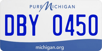 MI license plate DBY0450