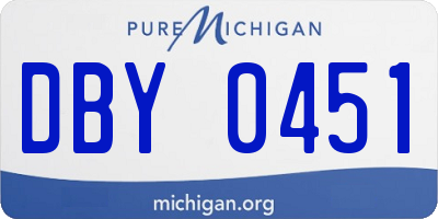 MI license plate DBY0451