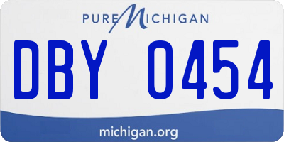 MI license plate DBY0454