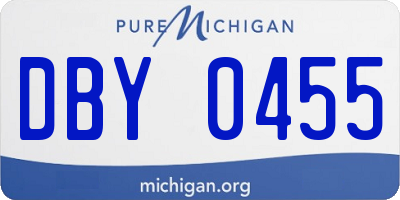 MI license plate DBY0455