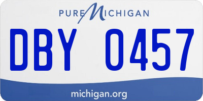 MI license plate DBY0457