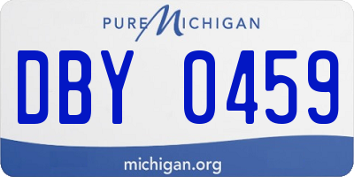 MI license plate DBY0459
