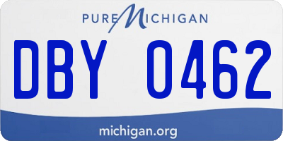 MI license plate DBY0462
