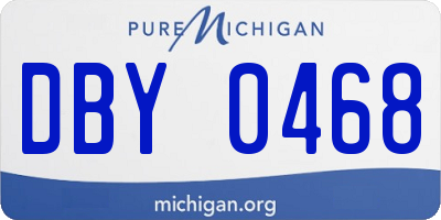 MI license plate DBY0468