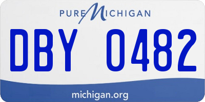 MI license plate DBY0482