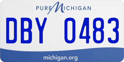 MI license plate DBY0483