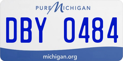 MI license plate DBY0484