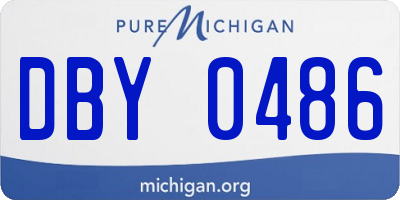 MI license plate DBY0486