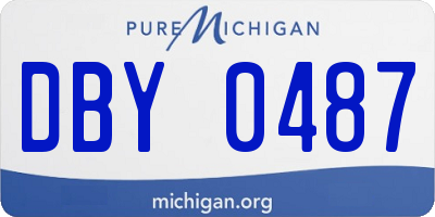MI license plate DBY0487