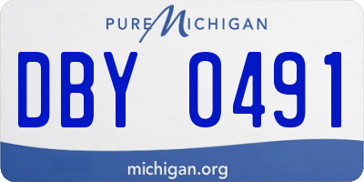MI license plate DBY0491