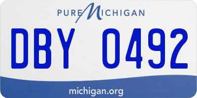 MI license plate DBY0492