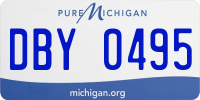 MI license plate DBY0495