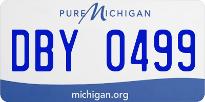 MI license plate DBY0499