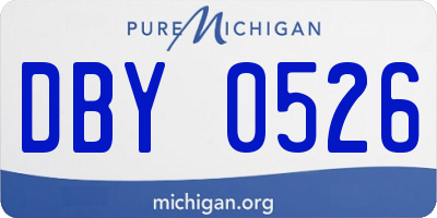MI license plate DBY0526