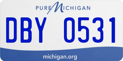 MI license plate DBY0531