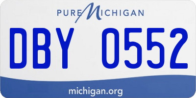 MI license plate DBY0552