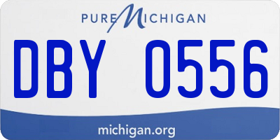 MI license plate DBY0556