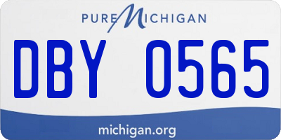 MI license plate DBY0565