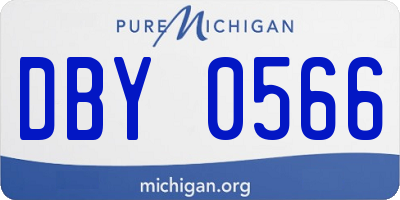 MI license plate DBY0566