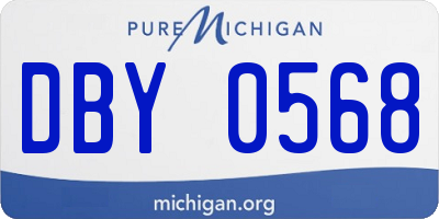 MI license plate DBY0568